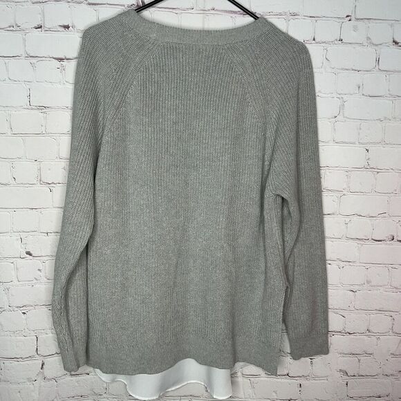 Lauren Ralph Lauren Women’s Large Layered  Hem Long Sleeve Top Crew Neck Sweater - Picture 7 of 9